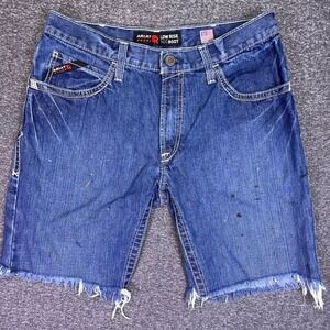 Ariat M4 Cut-Off Shorts Mens 35x9 Denim Low Rise Workwear Western Cowboy Rugged